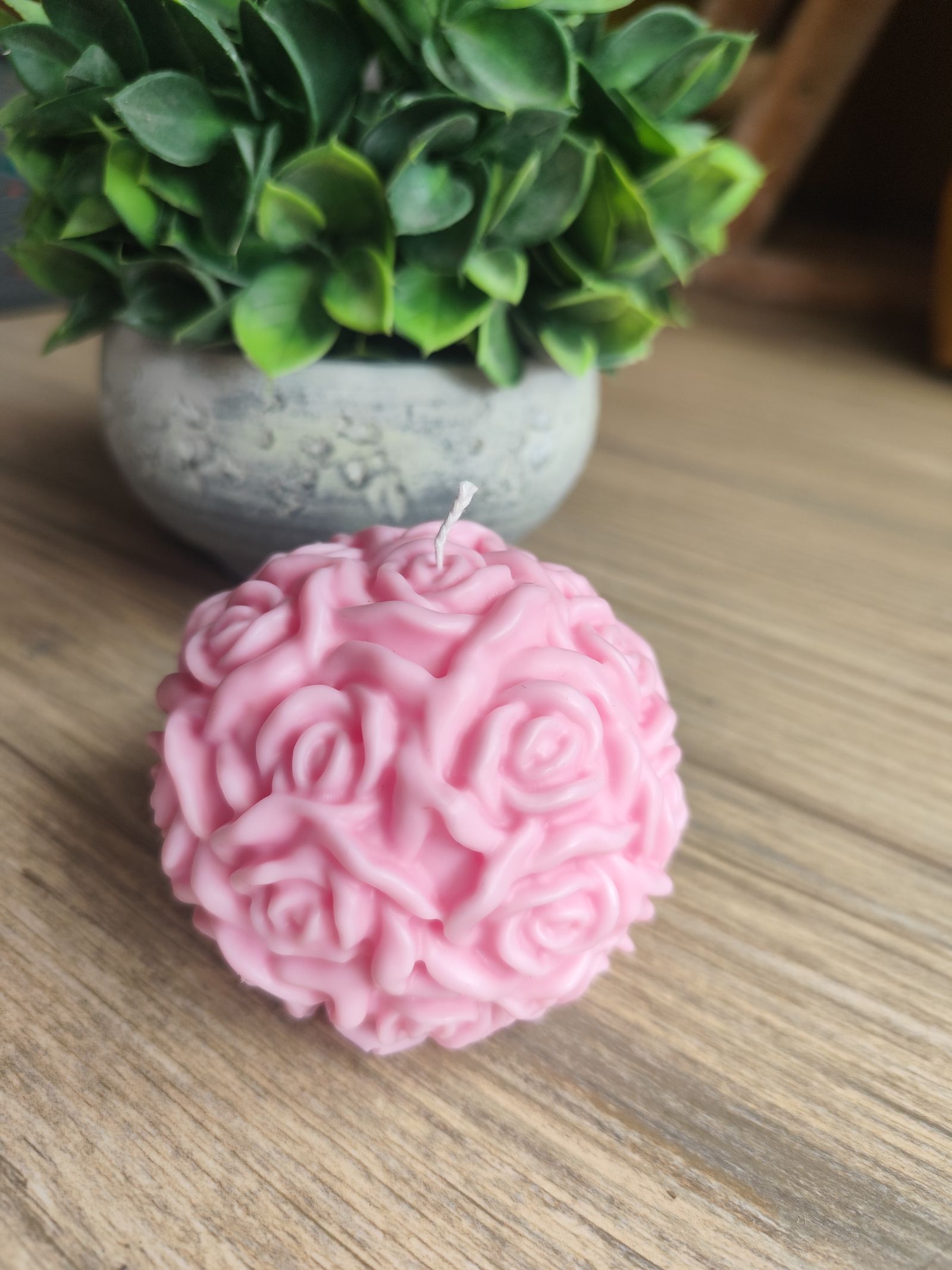 Rose Cloud Candle Tall