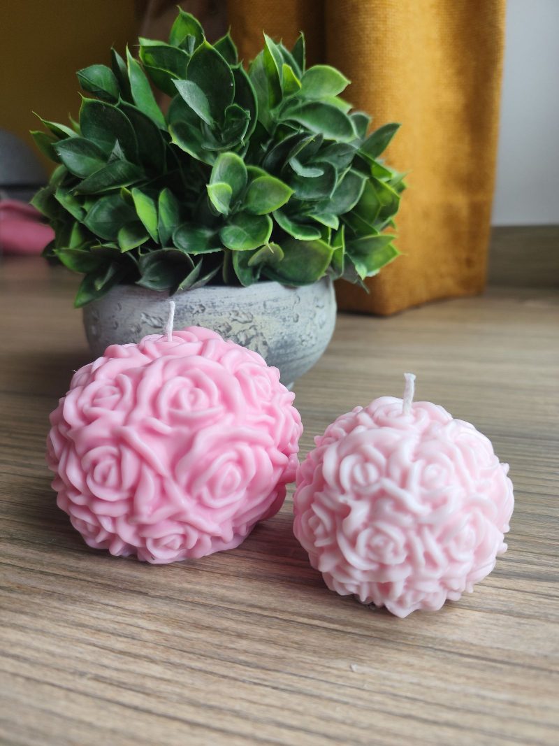 Duo Rose Cloud Candle — handgemaakte geurkaars