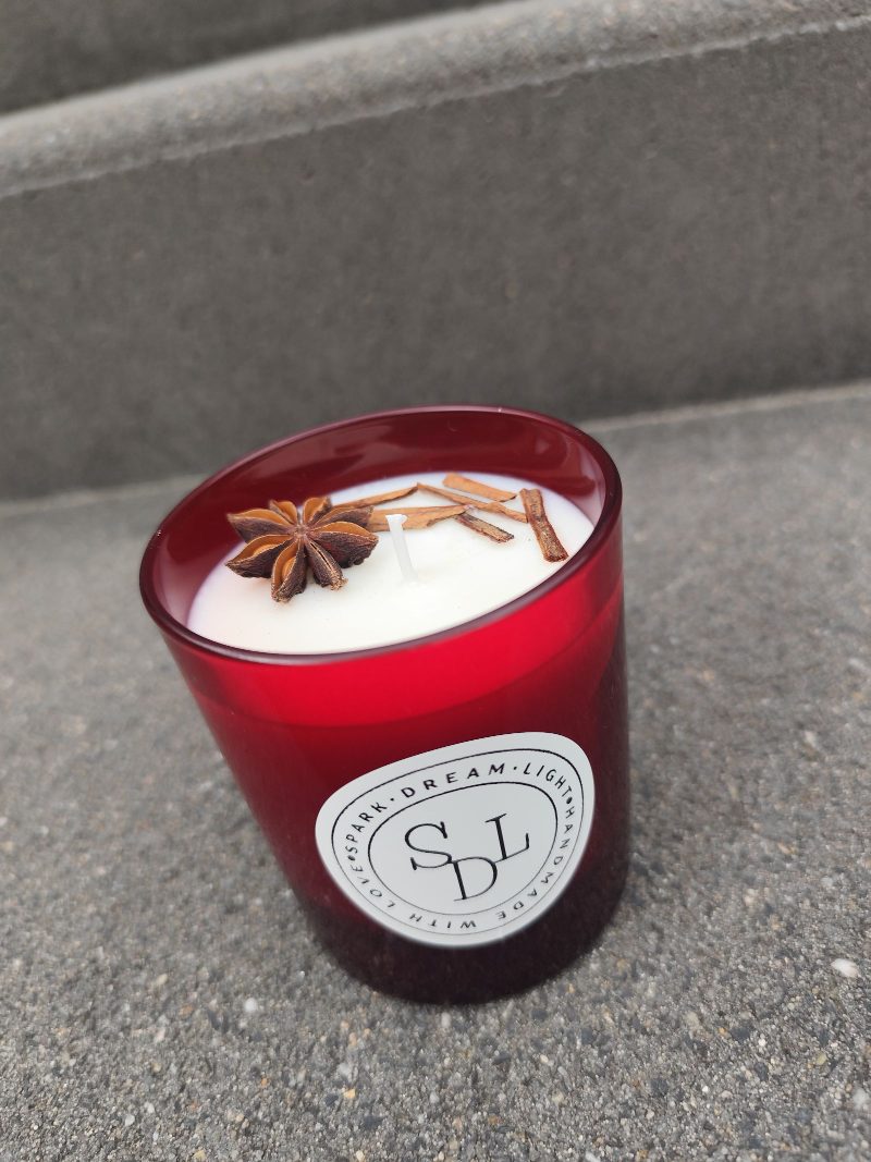 Crimson Spice — handgemaakte geurkaars